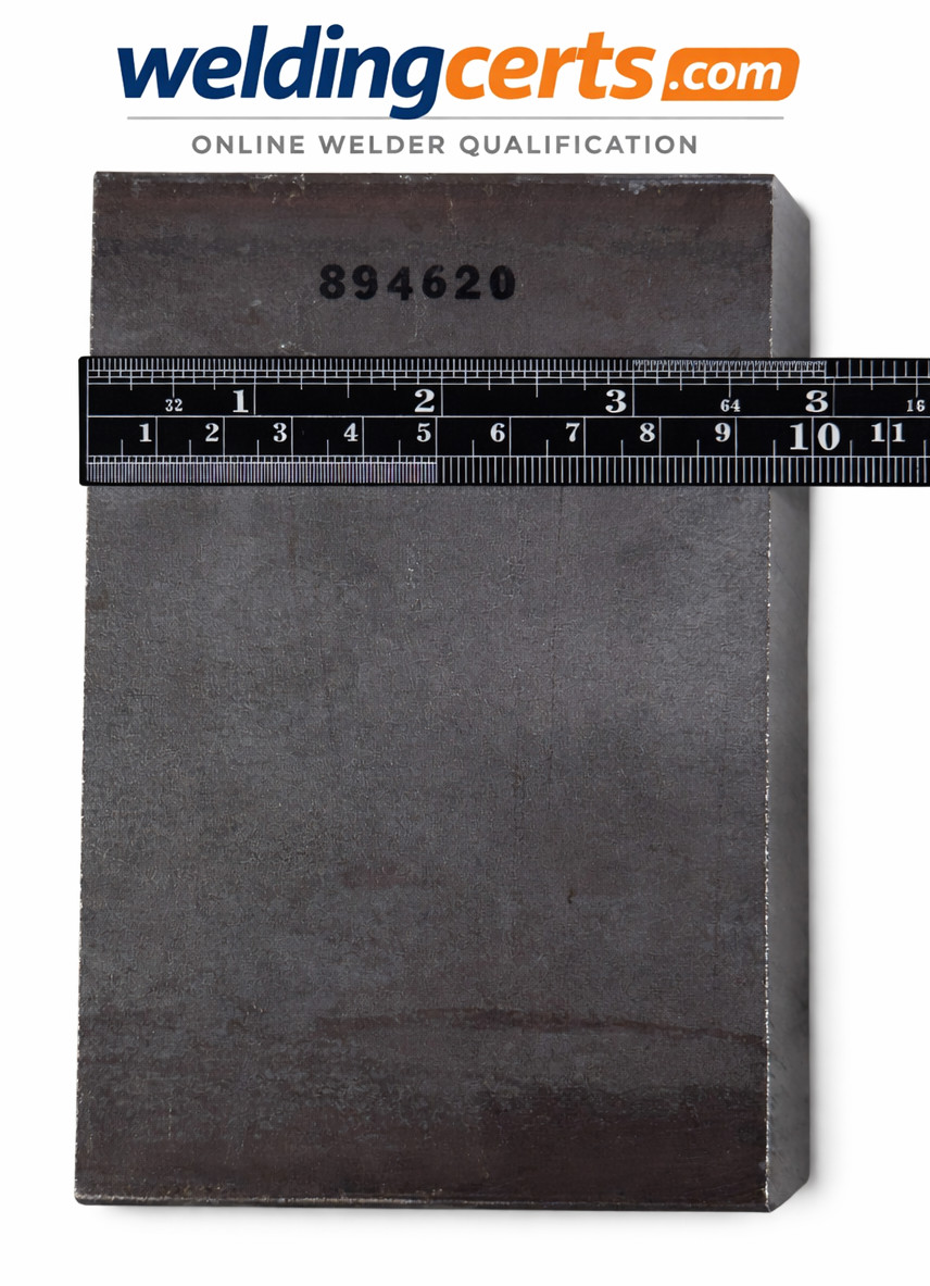 1″ Weld Qualification Test Plate Couponss for AWS D1.1 w/ Back Strip-Assembled