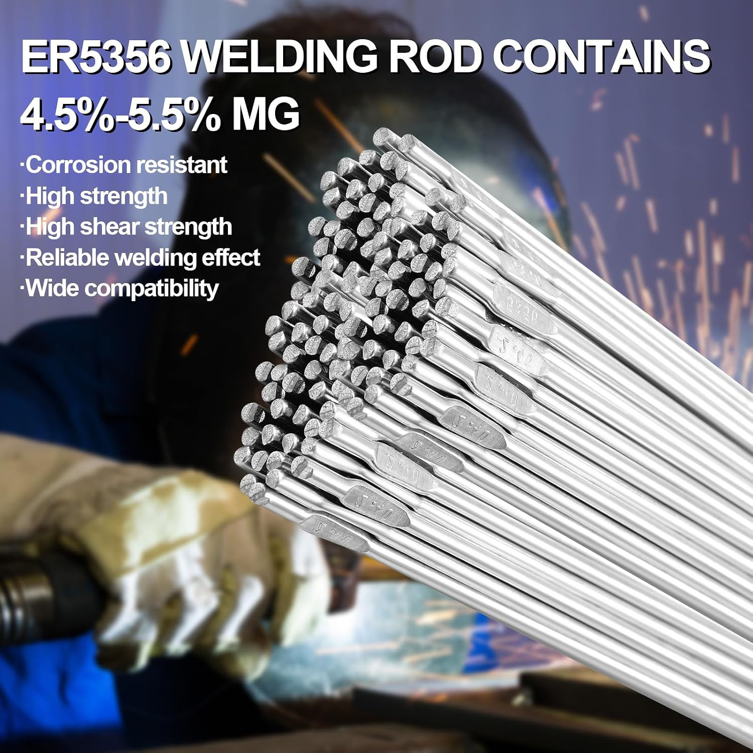 2 Lb Aluminum Tig Welding Rods ER5356 3/32″ X 39″, Aluminum Welding Wire Filler