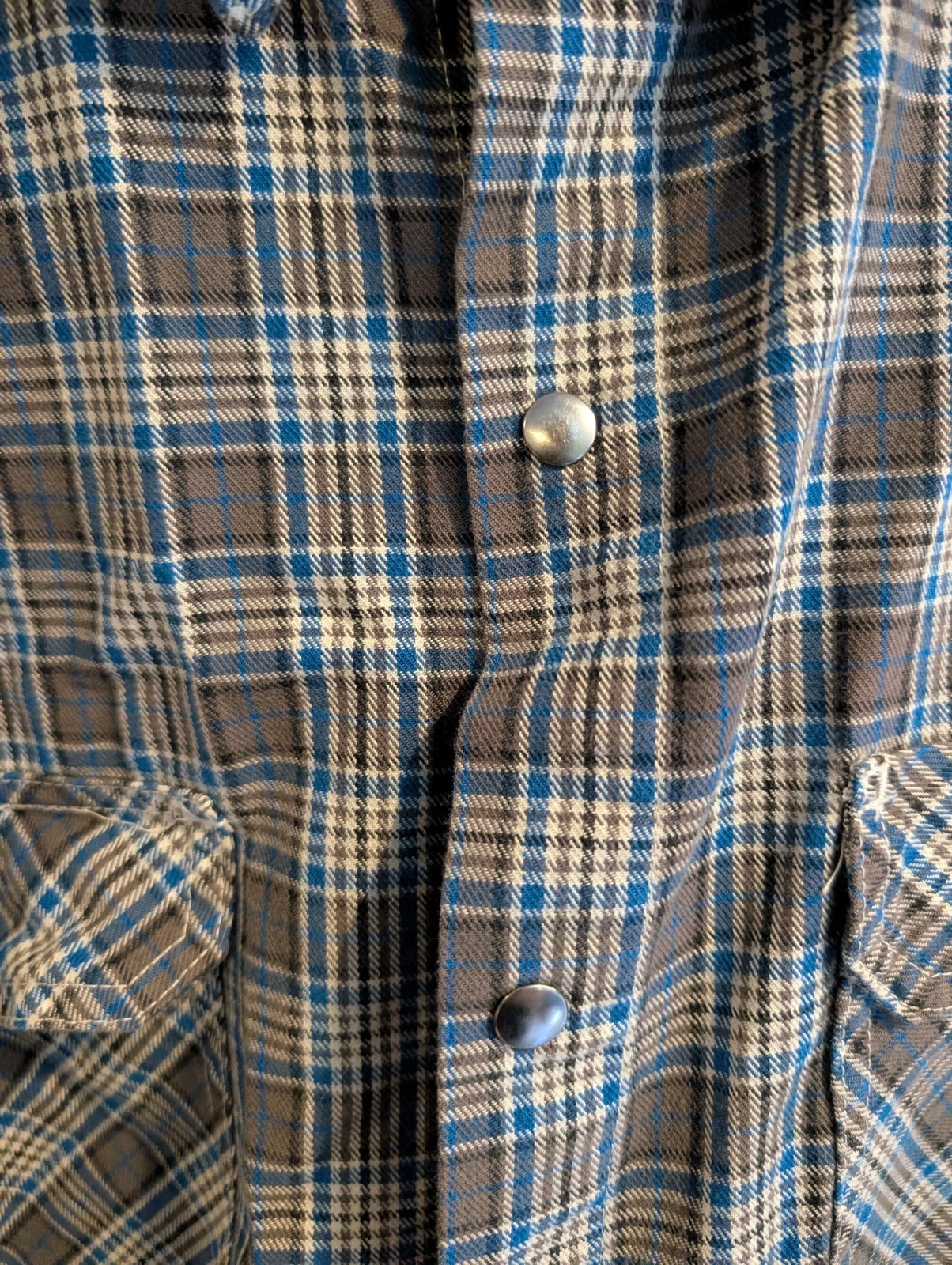 Black Stallion 3xl FS9-PGY Flame-Resistant Cotton Work Shirt Gray Plaid XXXL
