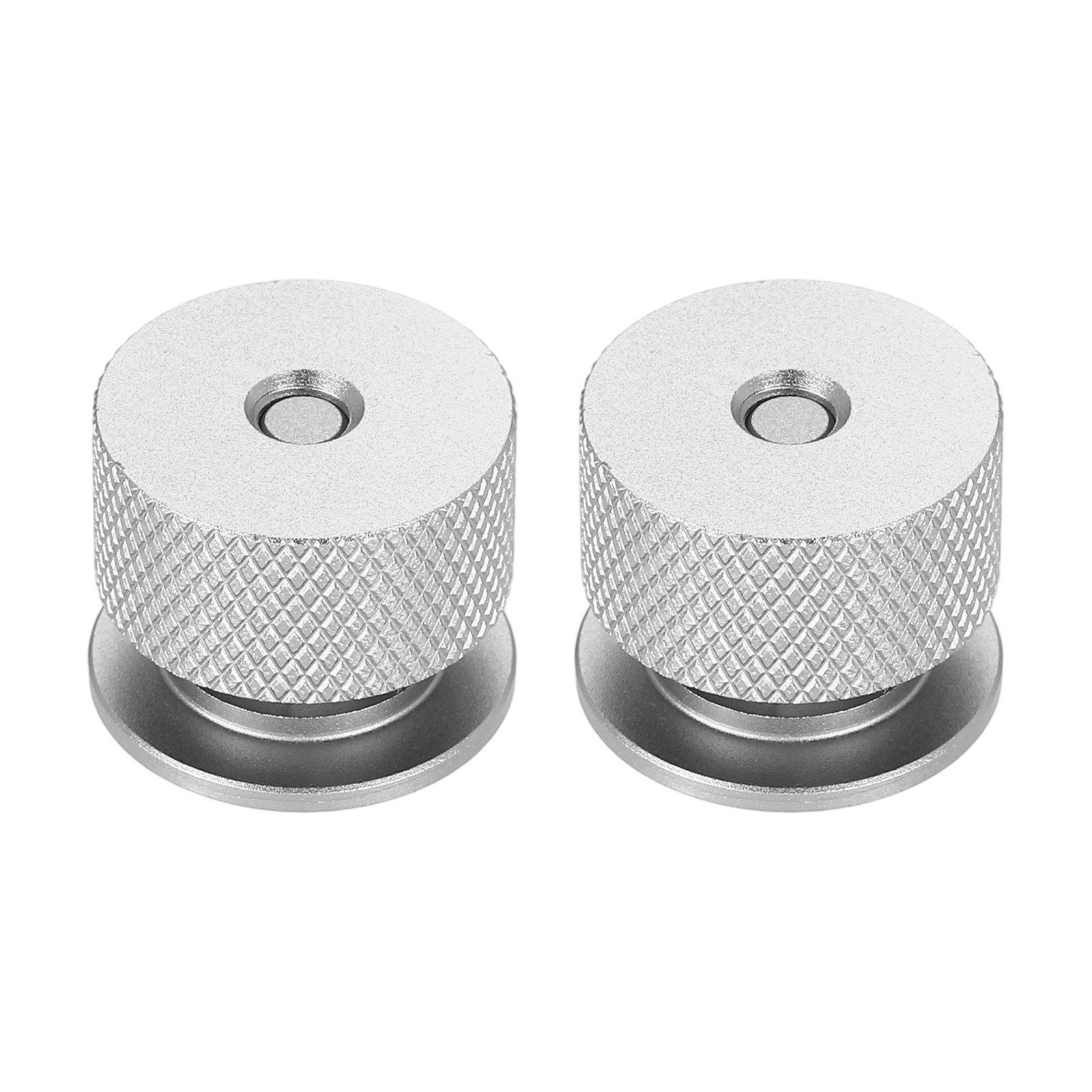 2 Pcs Welding Hood Helmet Fasteners, Inside Anti-Slip Rubber Pad w Hole, Silver
