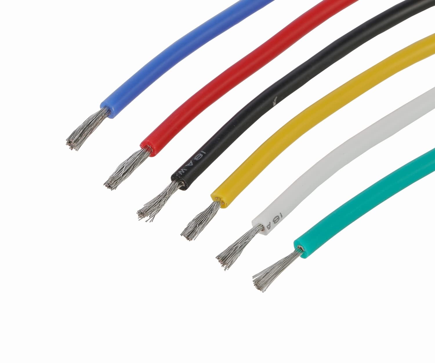 18 18 AWG Silicone Stranded Wire 6 Colors 13.2ft Each, Multi-color