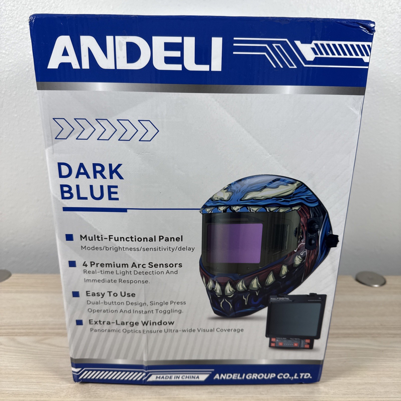 ANDELI RL-600LB Auto-Darkening Welding Helmet DIN5-9/9-13 4 Sensors Solar