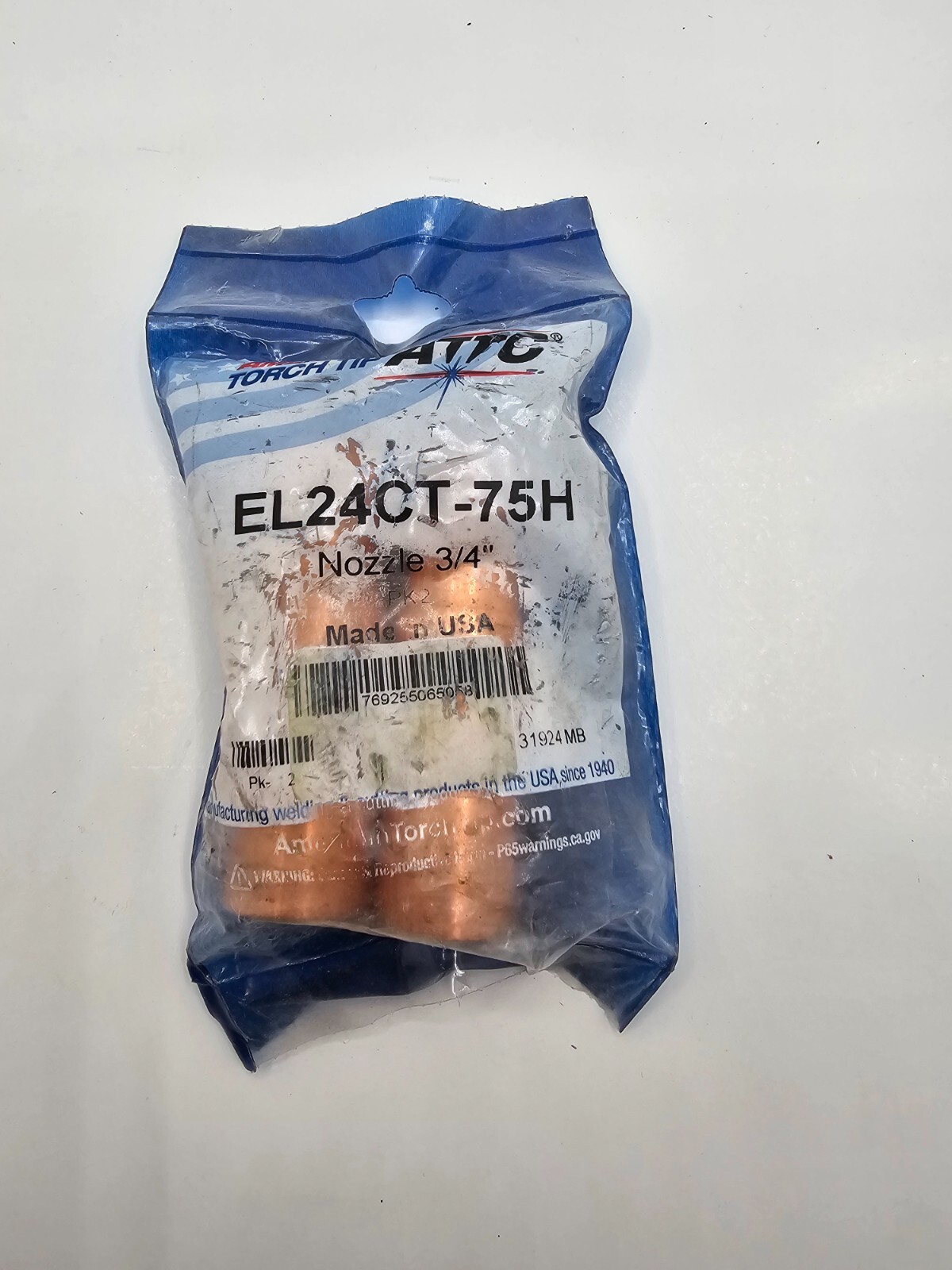 (2 Piece) American Torch Tip EL24CT-75H Nozzle 3/4″