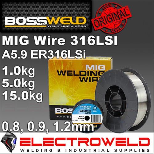 1kg/5kg BOSSWELD 316LSi Stainless Steel Mig Welding Wire, 0.8mm 0.9mm Spool Roll