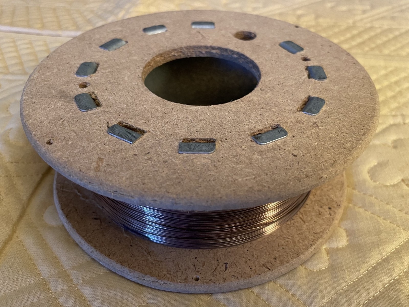”Vintage Wooden Spool” .024 Welding Wire 2 LBS *ER70S-6* “never used” #065