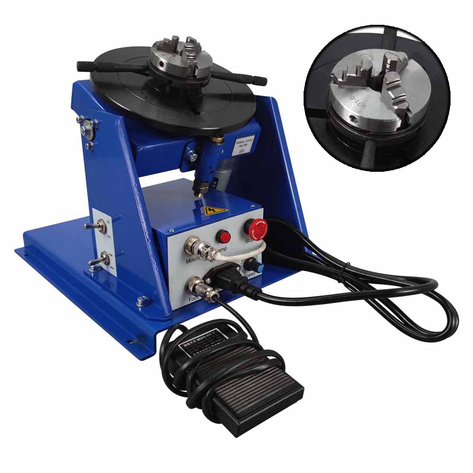 BWJ-10 110V 10KG Welding Positioner 2-16RPM Turntable with 65mm Chuck