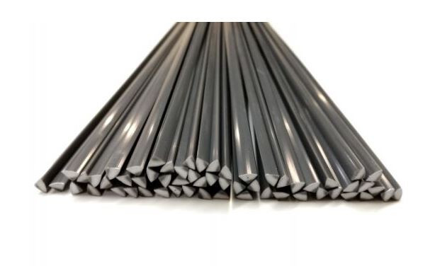 PVC Plastic welding rods triangle shape (.236″) rigid PVC Grey 48″ 20 pieces