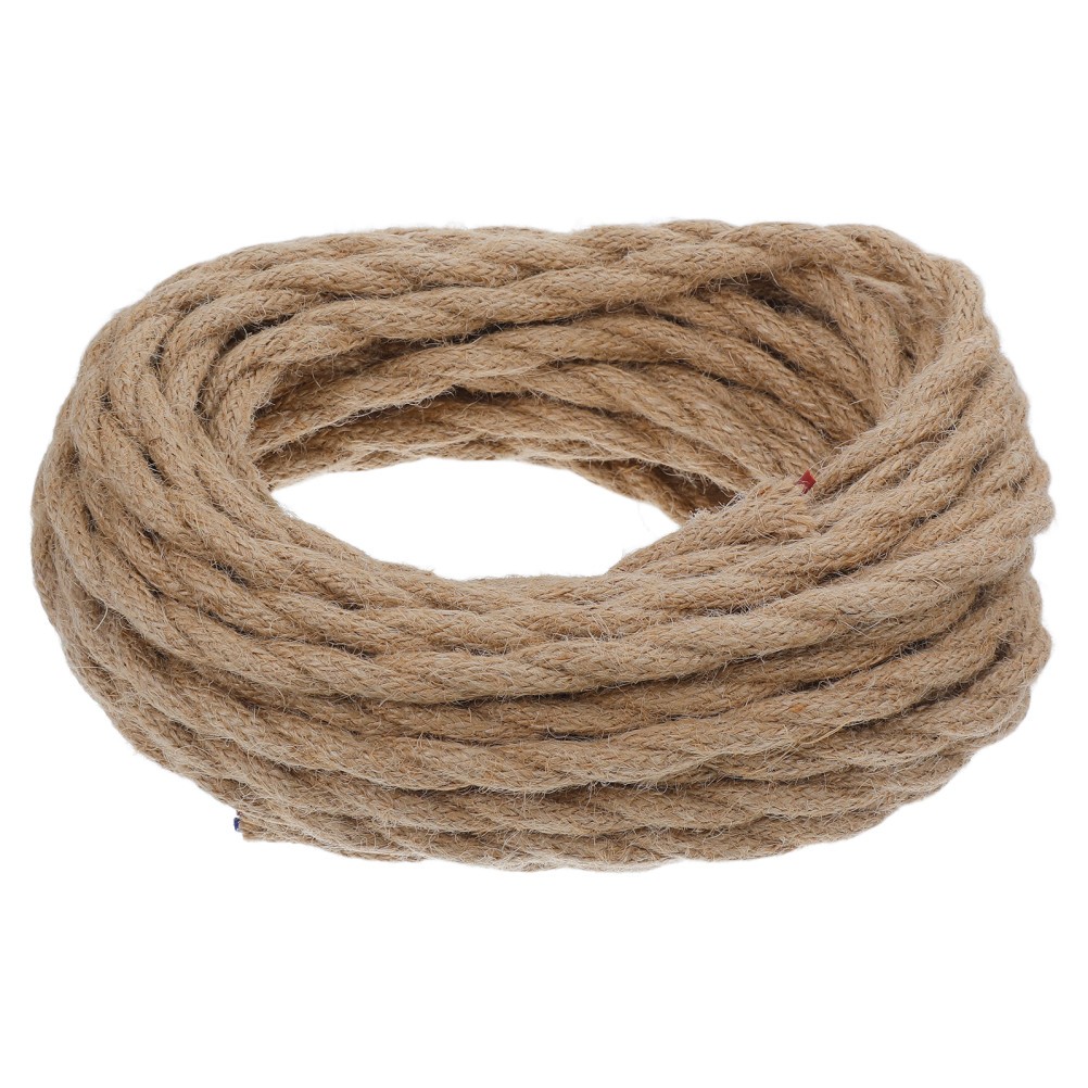 Retro Hemp Rope Power Cord Lamp Twisted Wire Farmhouse Cable Electric