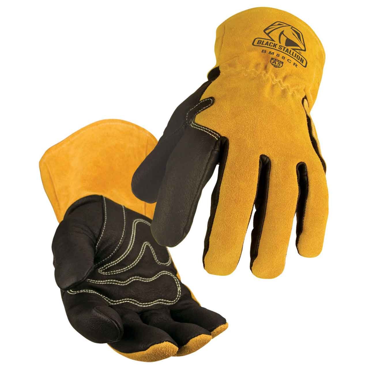 Black Stallion BM88CR Pigskin and Cowhide MIG Glove A5 Cut Resistance 2X-LRG
