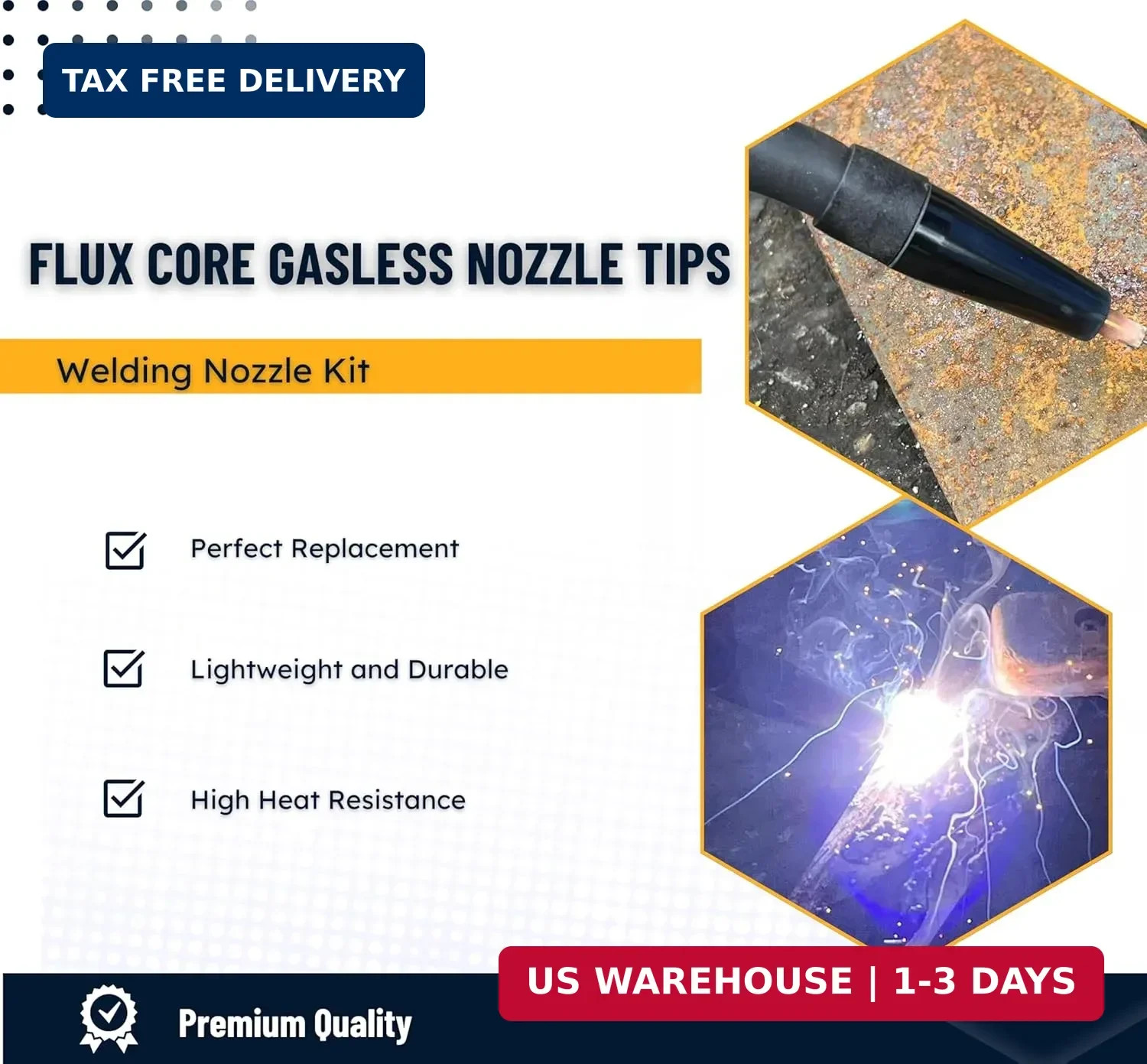 24PCS Flux Core Gasless Nozzles Welding Gun Accessory Kit .030″ Welding Tips MIG