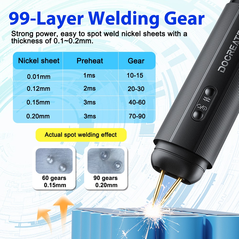 5/10/80/99 Levels Battery Spot Welder Portable Handheld spot welding machine