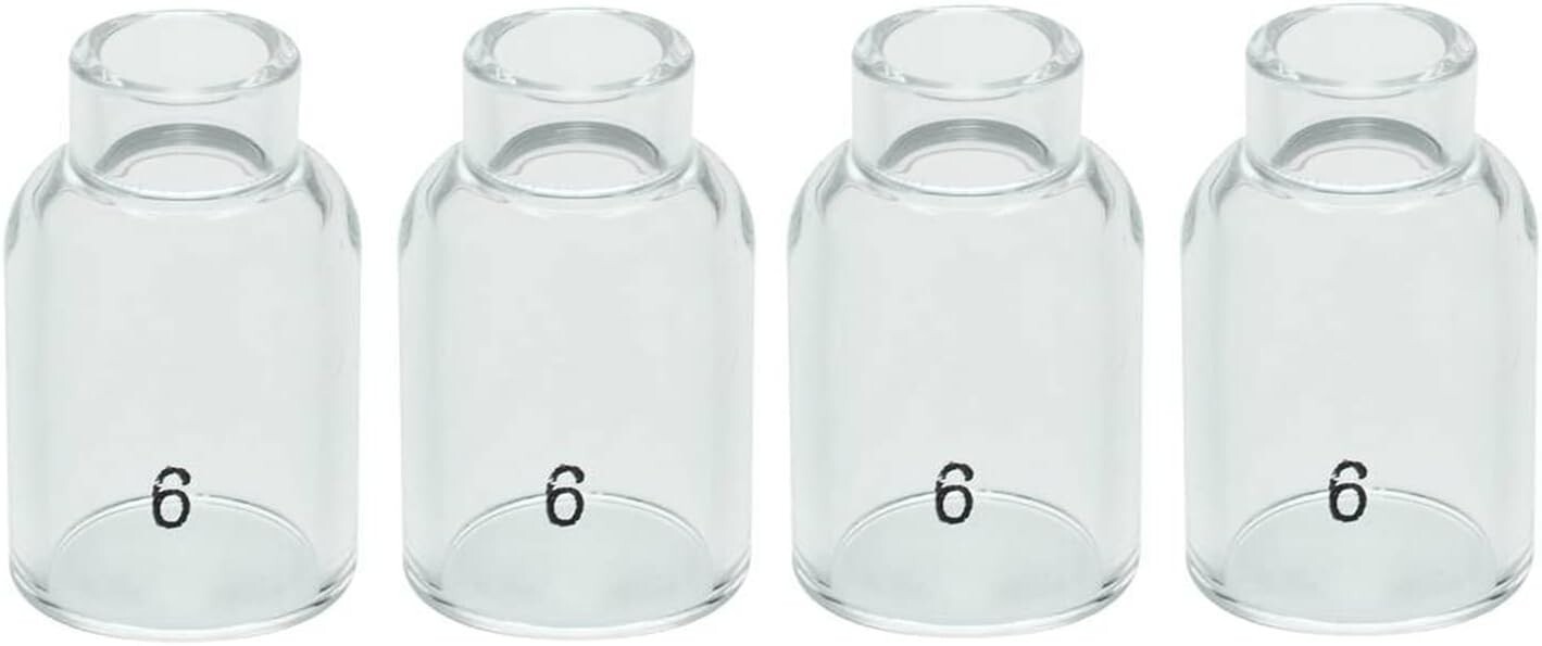 TIG Quartz Nozzle Clear Cup 53N60 6# 3/8″ 53NQ60-6# for WP 9 17 18 20 25 26 4pk