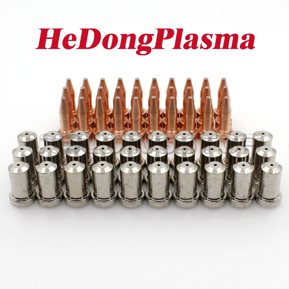 60PCS Plasma Electrode Tips 33366XL Nozzle Tips 33369 50A for PT-23 PT-27 Torch.