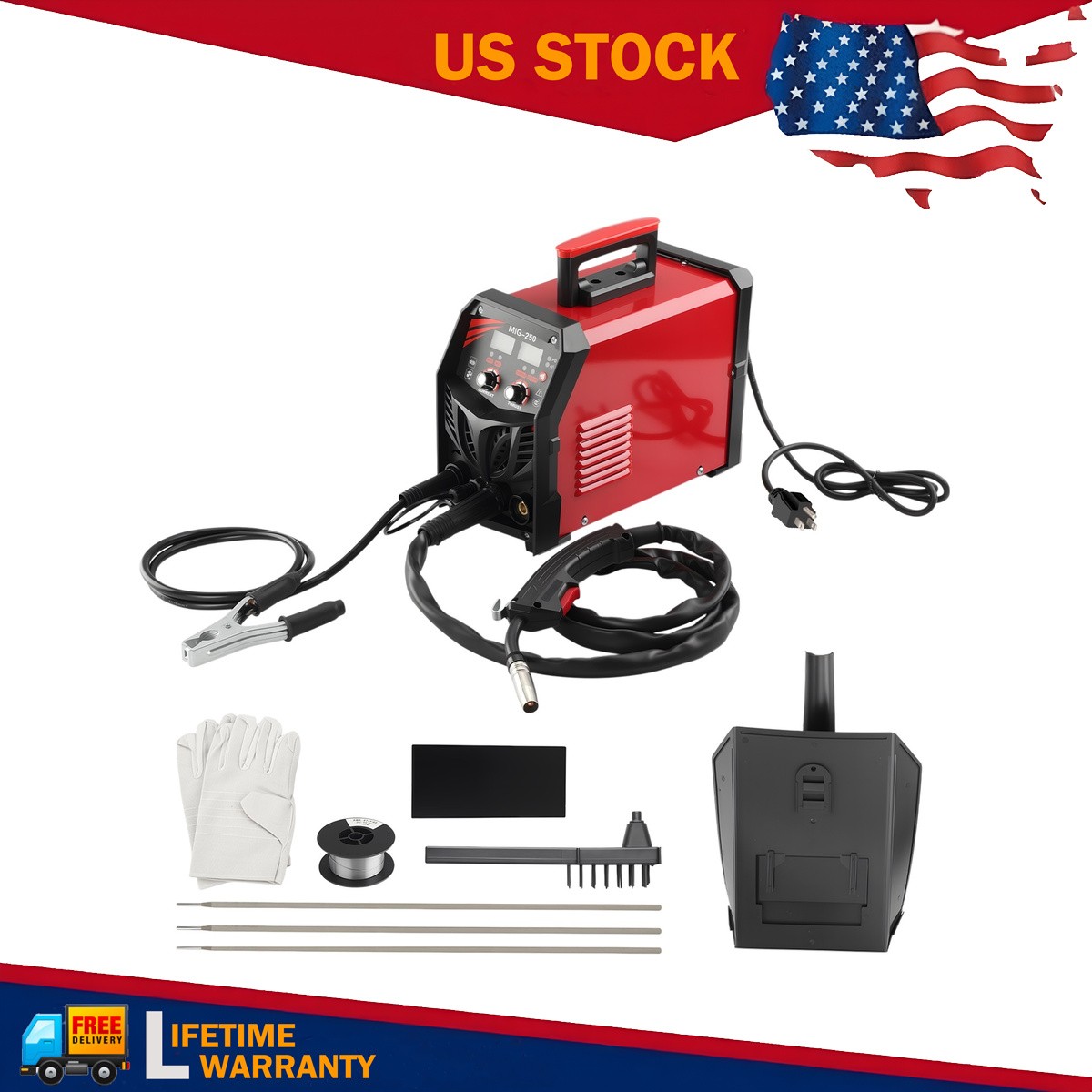 250Amp Mig Welding Machine Flux Core MIG/MMA/Lift TIG Welder 250Amp 250A MIG