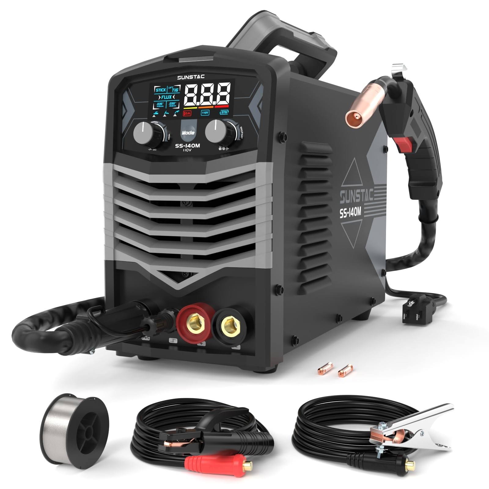 140A 3 in 1 MIG Welder 110V with IGBT Inverter