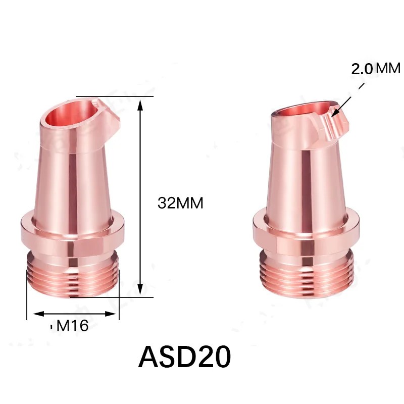 M16 Laser Welding Nozzle Feed Wire Copper Nozzles For Relfar Au3tech HW980
