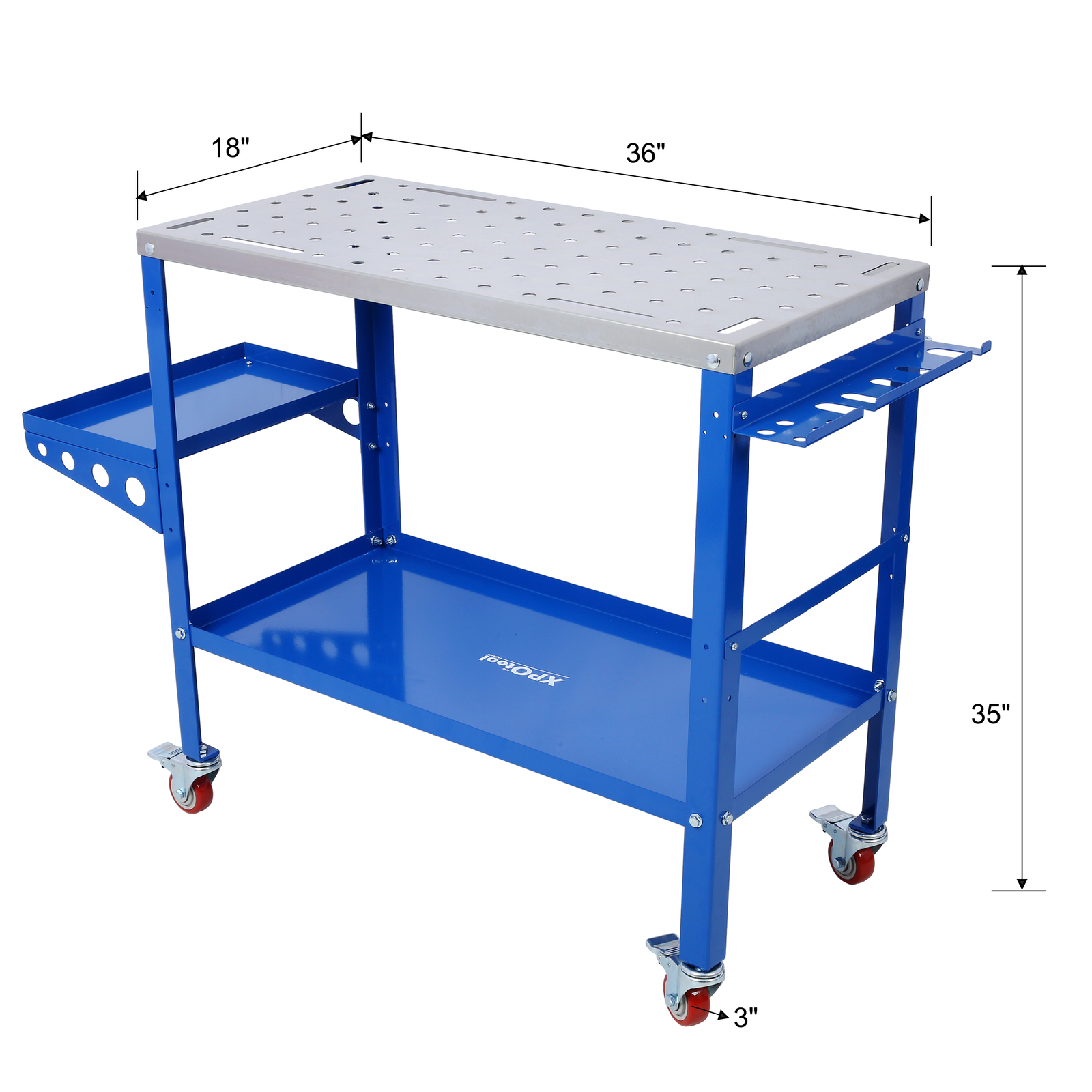 36″x18″ Welding Table 1200lbs Load Capacity Steel Workbench Work Bench 5/8”Holes