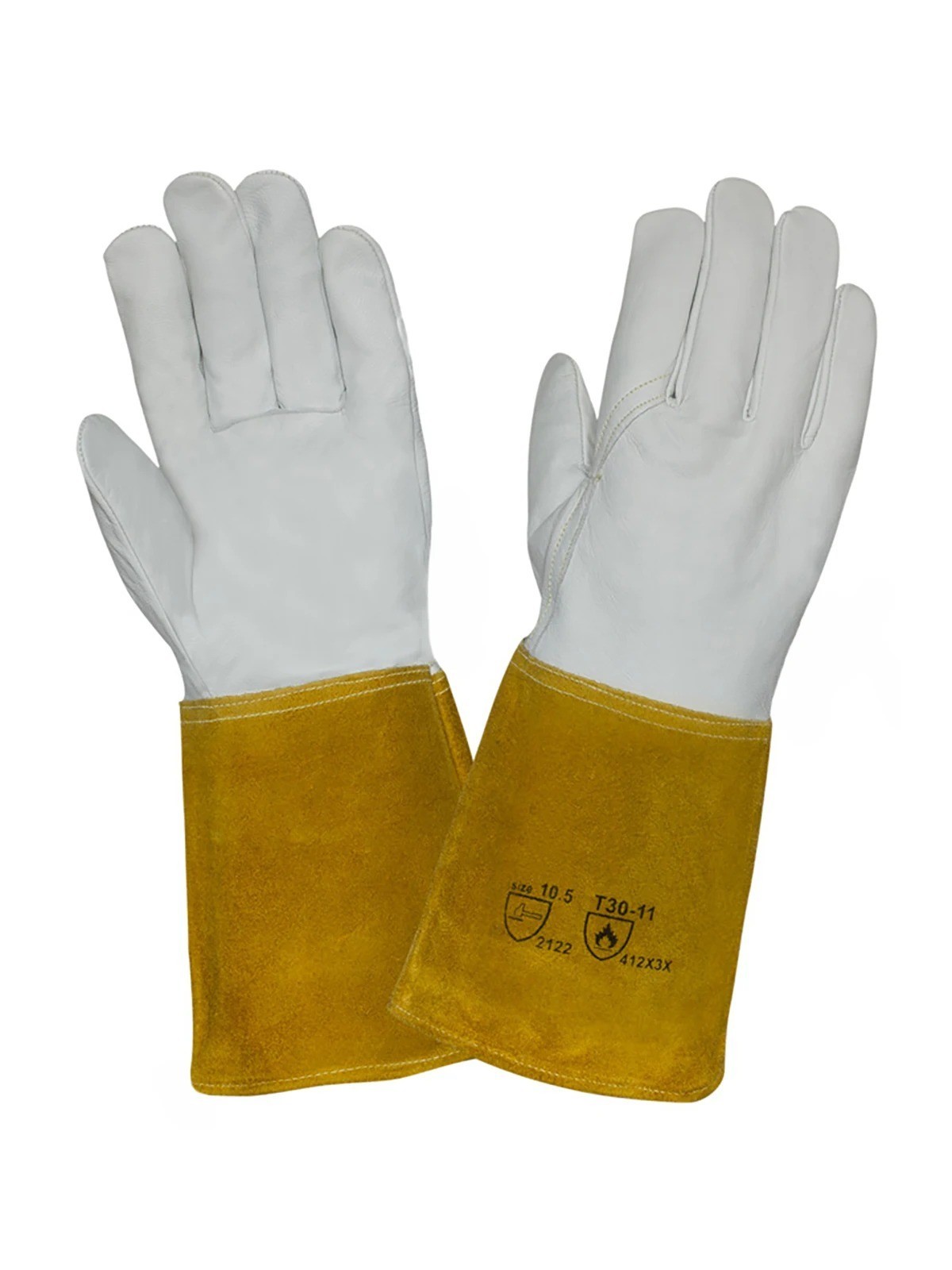 Leather Welding Work Gloves TIG Welder Soft Sensitive 34 cm(13″) Goatskin Arc .