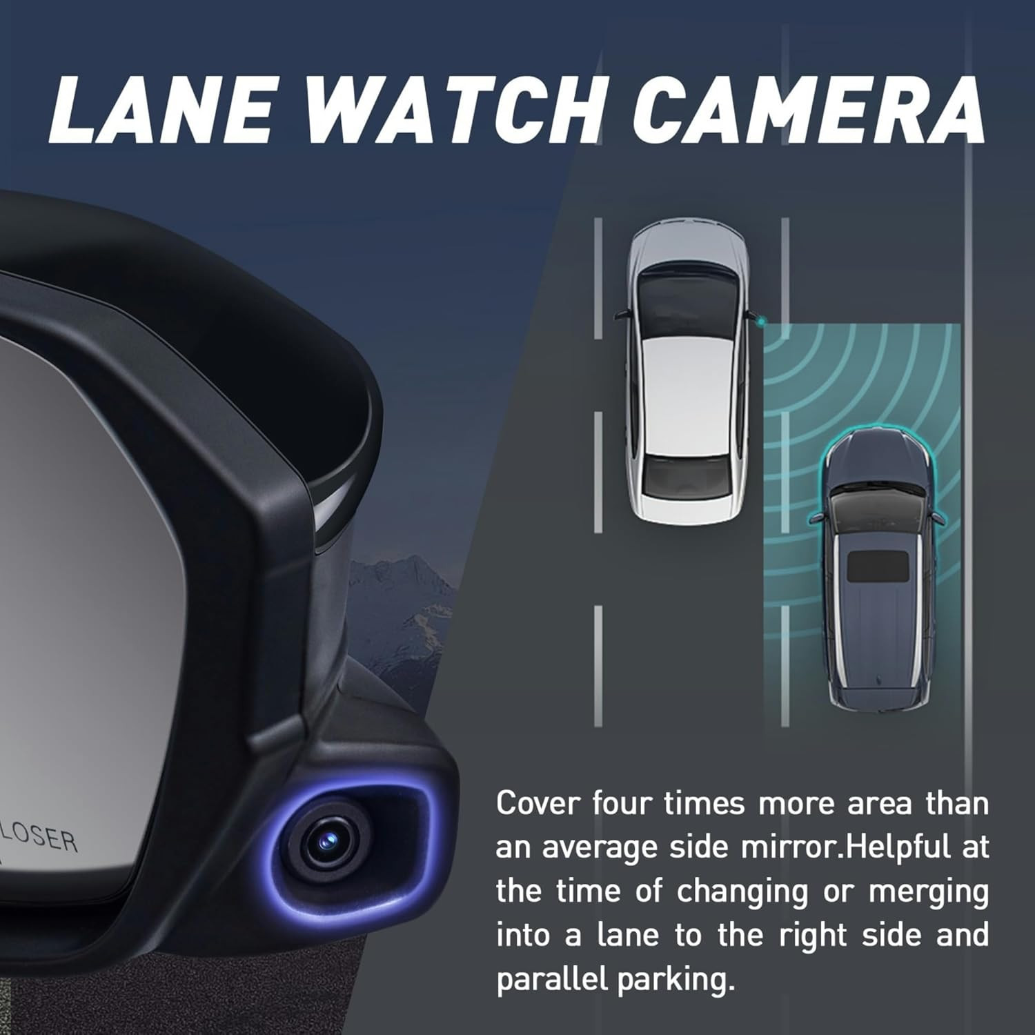 Passenger Side Mirror Compatible with Honda Civic 2016-2021 with Camera, Heated
