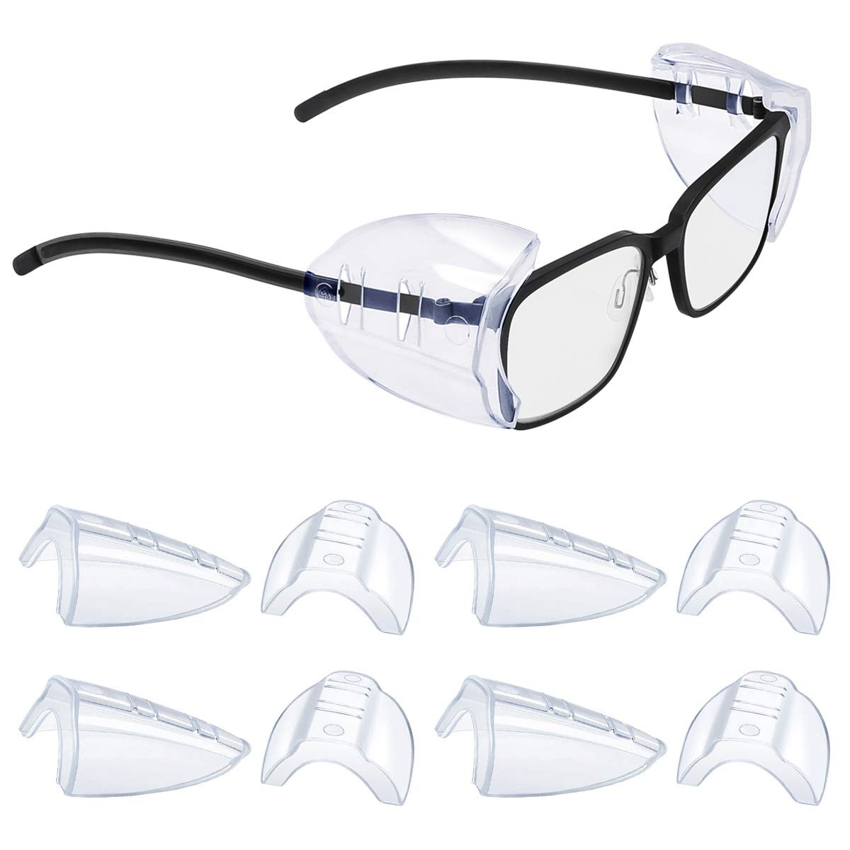 2/4/6/10 Pairs Glasses Side Shields for Prescription Eyeglasses Safety Covers