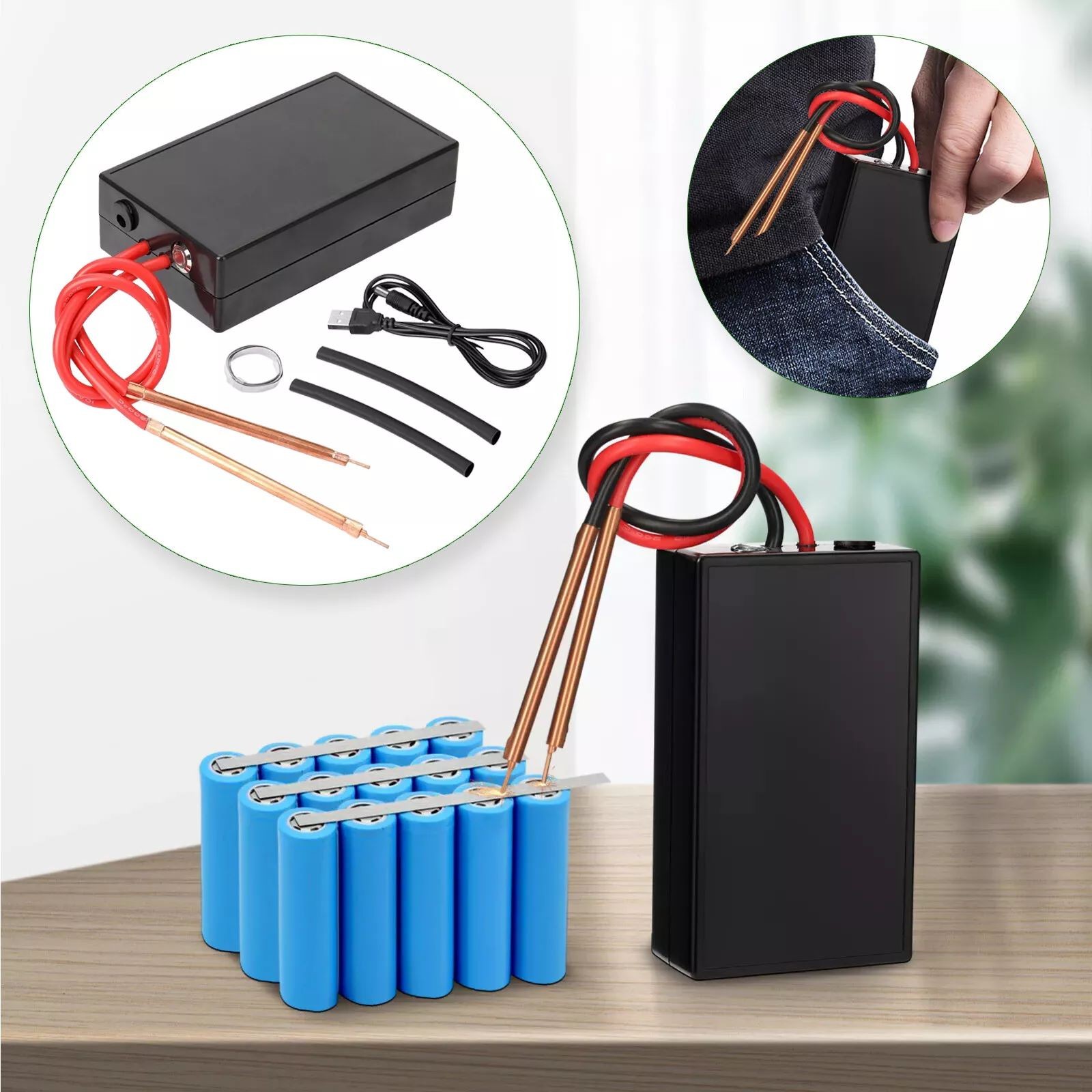 Portable Spot Welder 18650 Battery Nickel Welding Tools Home Repair Tool Kit
