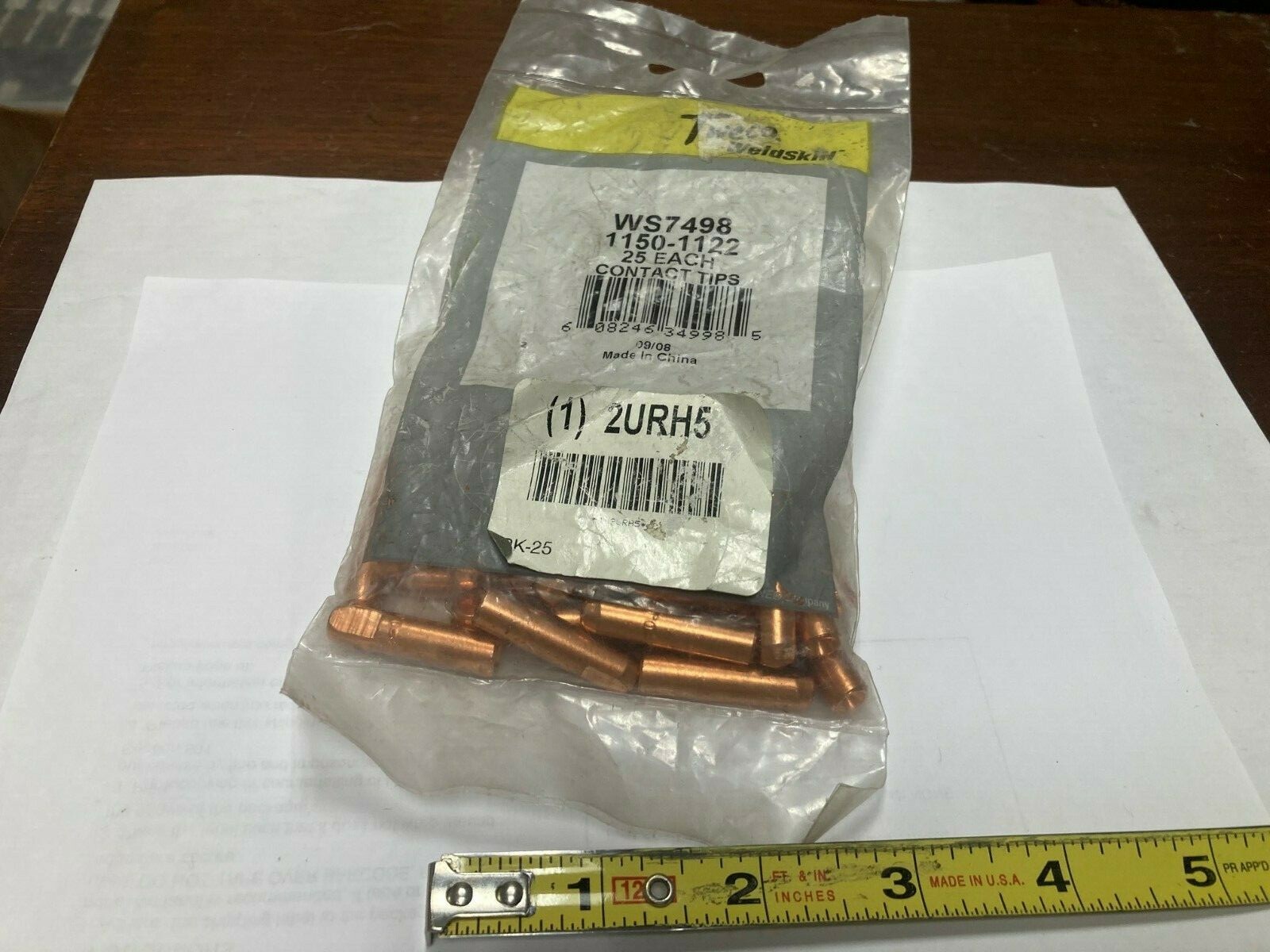 *** Bag of 25 ***, TWECO 11501122, Contact Tips, Series 7400, 0.052″, WS7498
