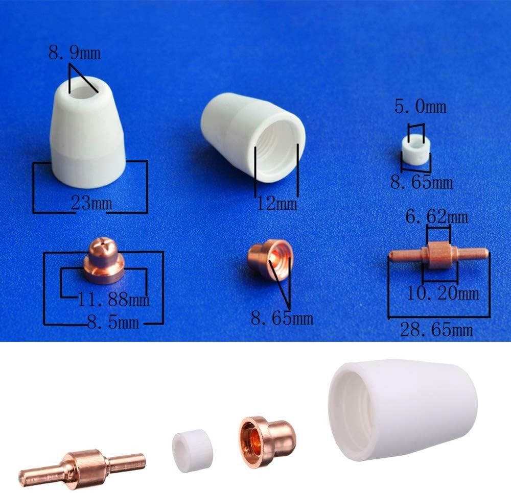 100Pcs Air Plasma Cutter Consumables Extend Tips for PT-31 LG-40 Torch CUT-40 50