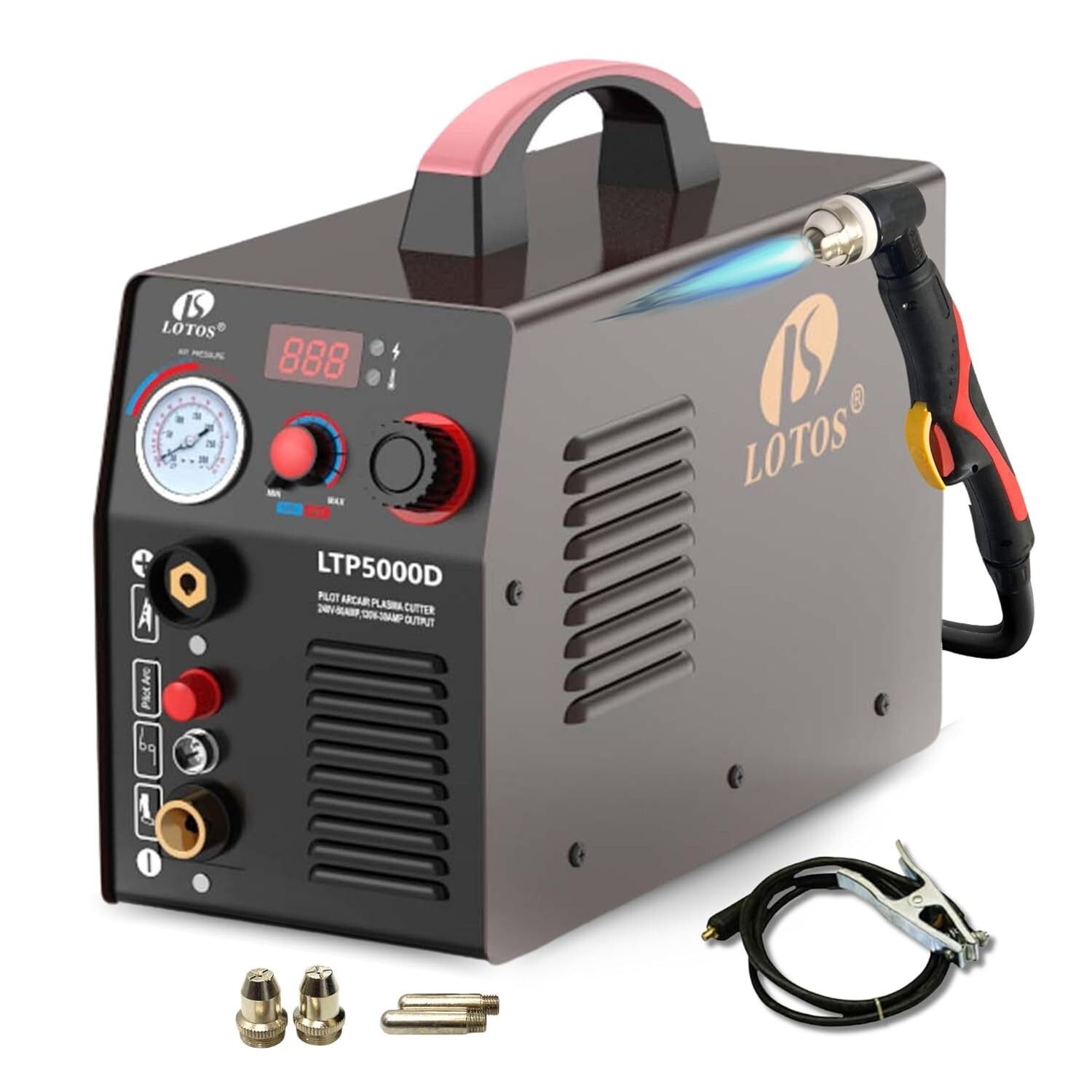 LTP5000D Plasma Cutter, 2024 Upgraded 5/8″ 16mm Clean Cut 3/4″ 20mm Severance Cu