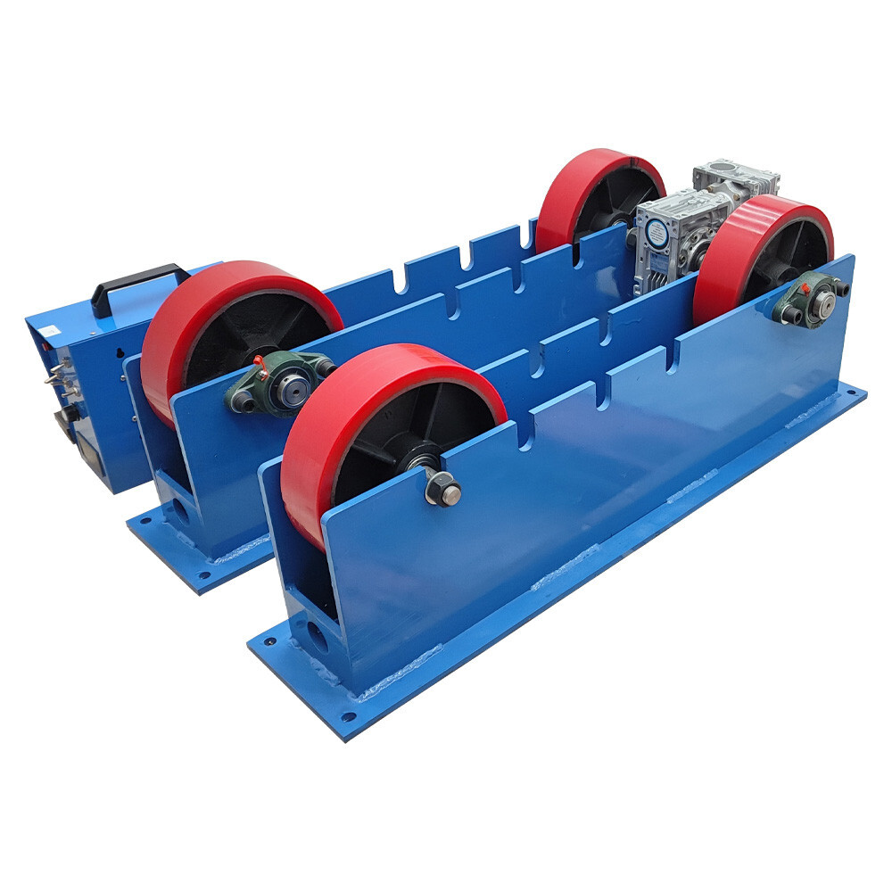 110V 2200LB Tank Turning Welding Rolls Linkage Roller w/ Adjustable Roller Frame