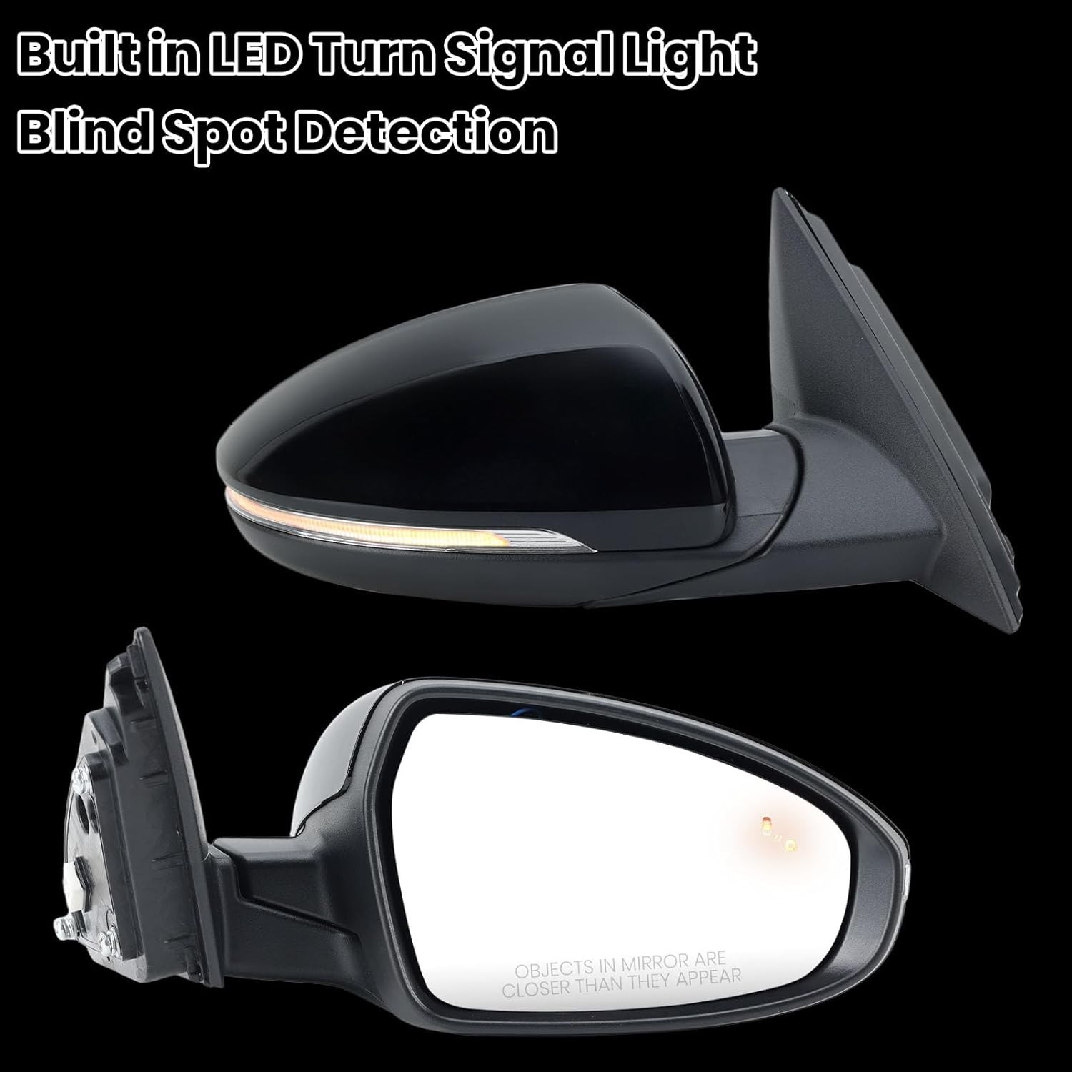 Right Passenger Side Mirror Compatible with 2019 2020 2021 2022 2023 2024 Kia Fo