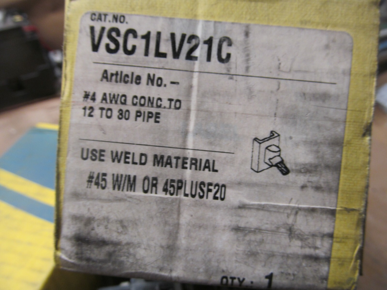 2- NEW CADWELD MOLDS VSC1LV21C #4 AWG CONC TO PIPE B-302