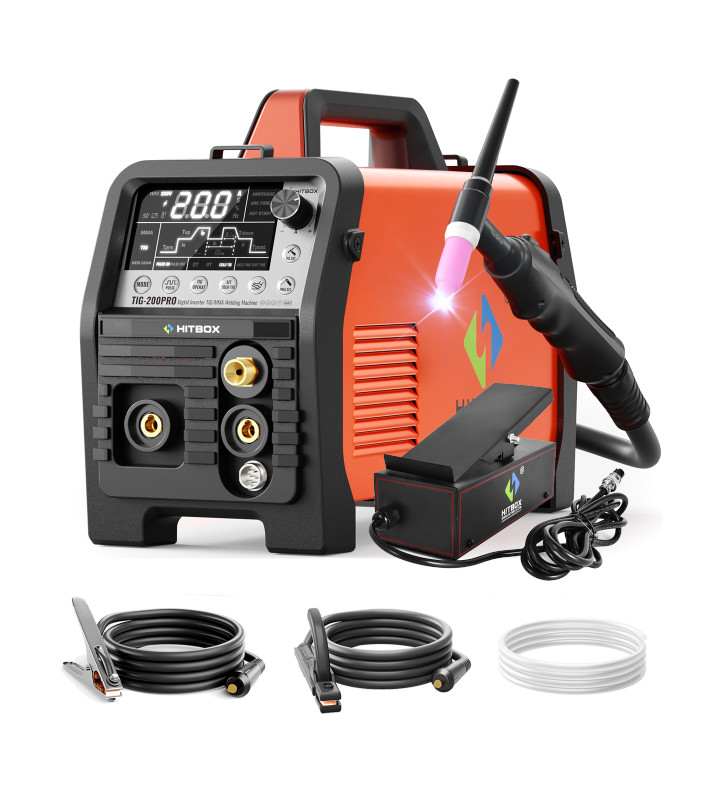 6in1 Cold TIG Welding Machine, Pulse/SPOT/HF/Clean TIG welder 200A Home
