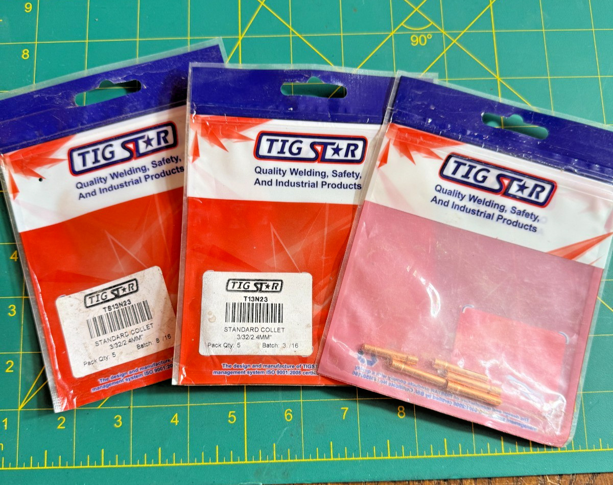 (Lot of 3) 5-Pack TIGSTAR T13N23 Standard Collet 3/32 2.4mm