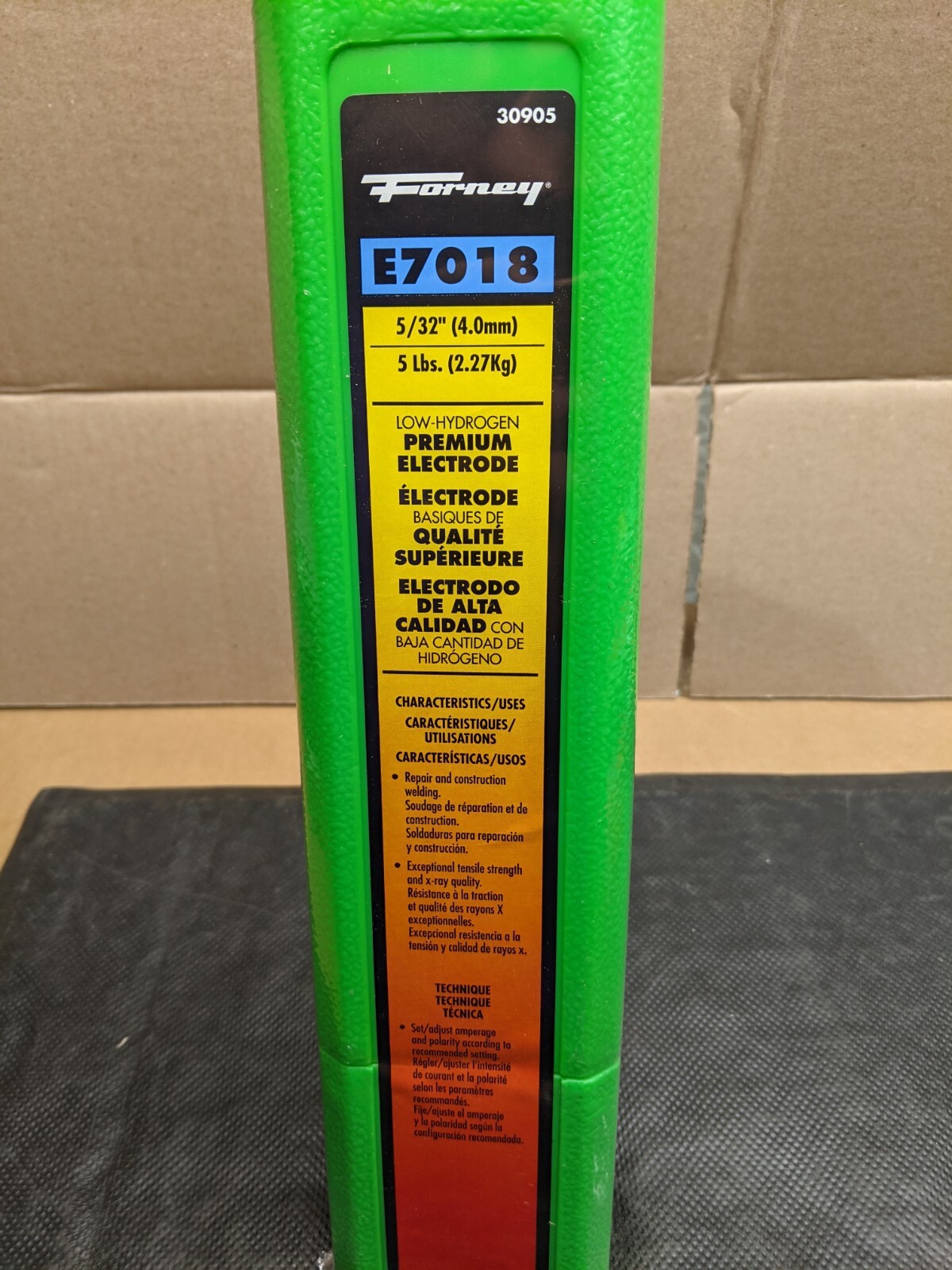 30905 E7018 Welding Rod 5/32inch 5pound LOW-HYDROGEN PREMIUM ELECTRODE