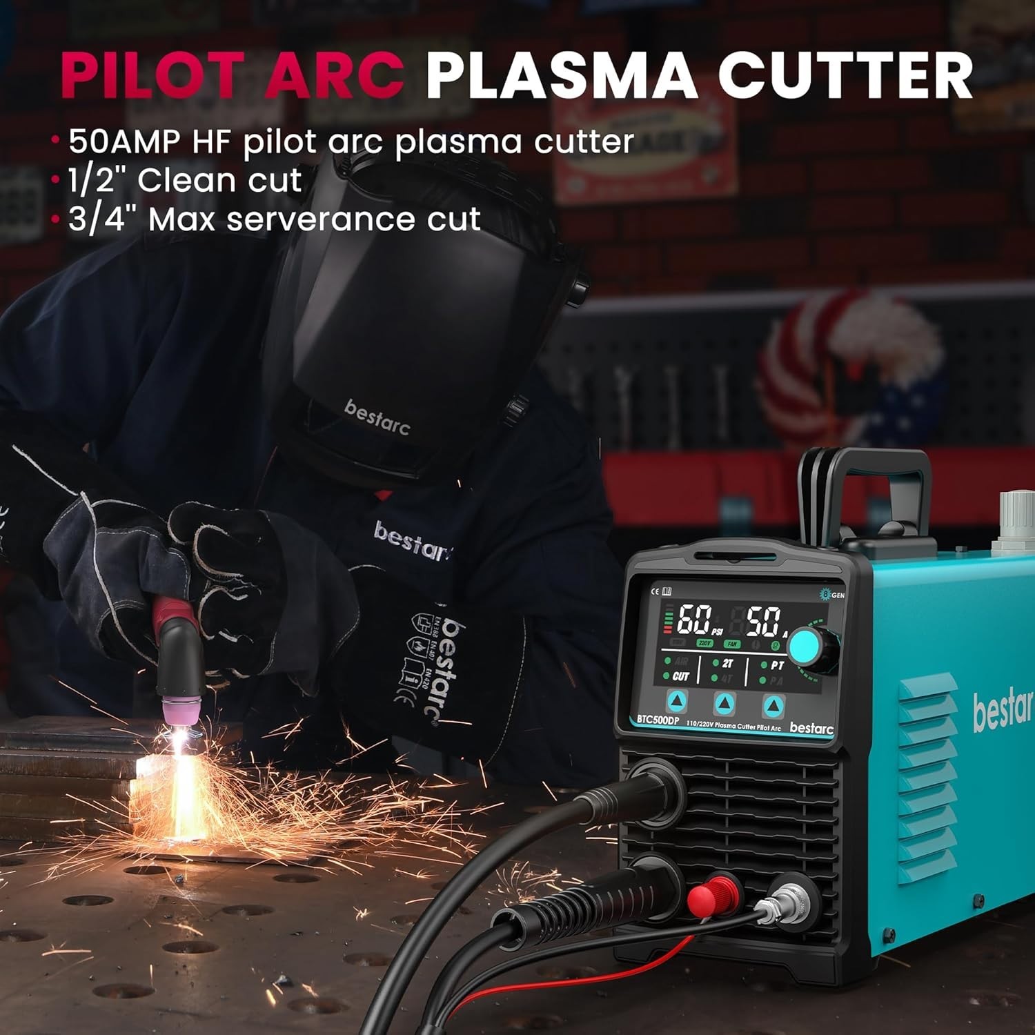 Brand New 50A Plasma Cutter Cyan