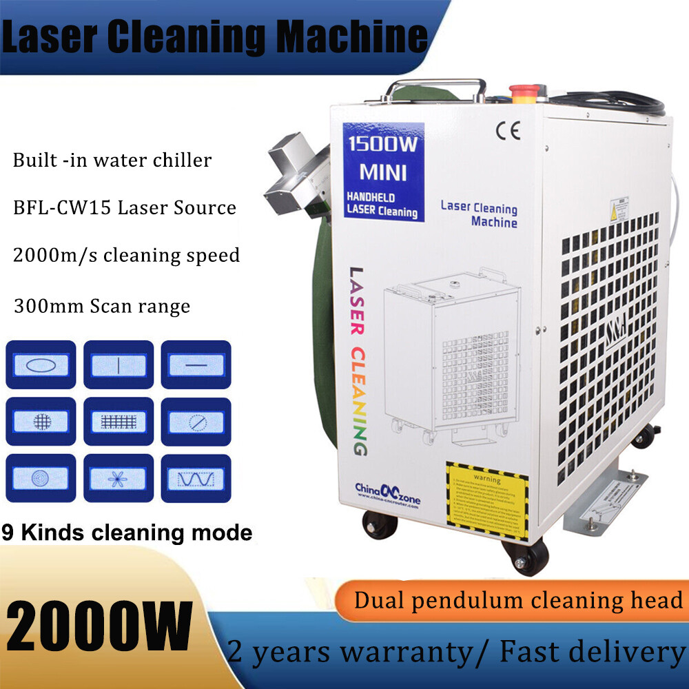 2000W Laser BWT Rust Removal Tool Laser Cleaning Machine Remove Oil Paint Wood