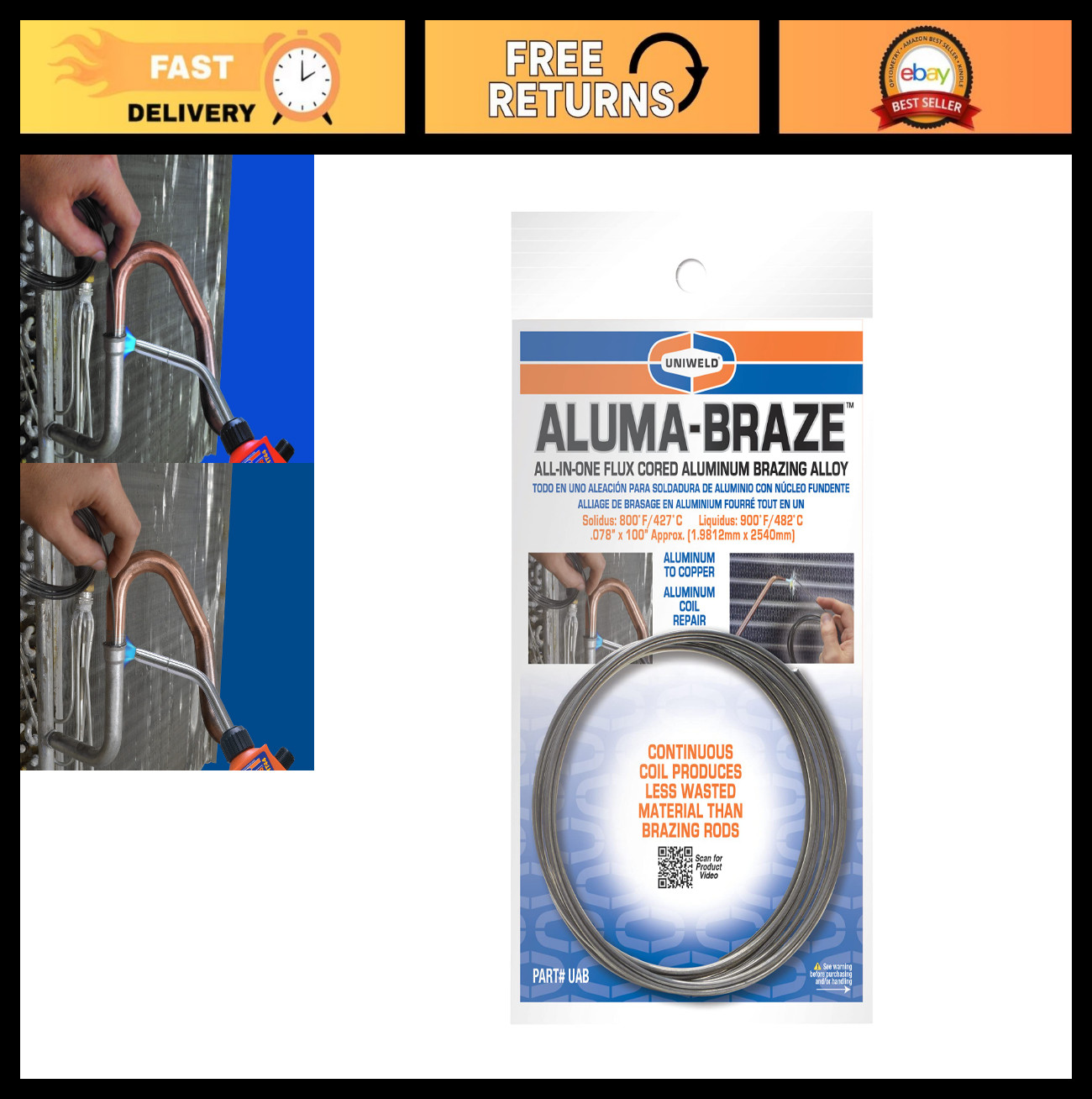 All-in-One Flux-Cored Aluminum Brazing Alloy for Strong Welds & Repairs