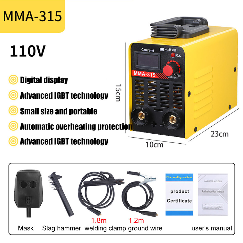 110V 5000W Portable Electric Welding Machine IGBT ARC MMA Stick Welder Inverter