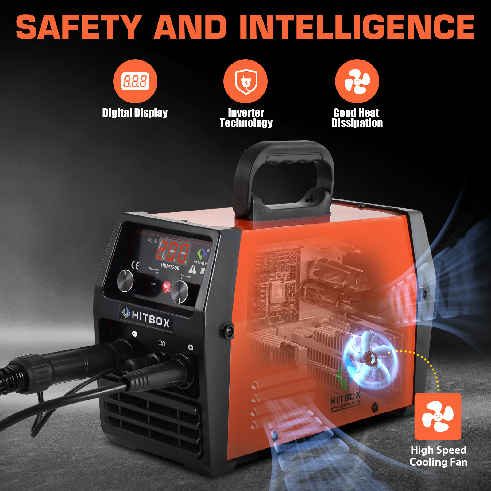HITBOX 110V/220V DC MMA LIFT TIG MIG Welding Machine 3 in1 MIG Welder Flux Core