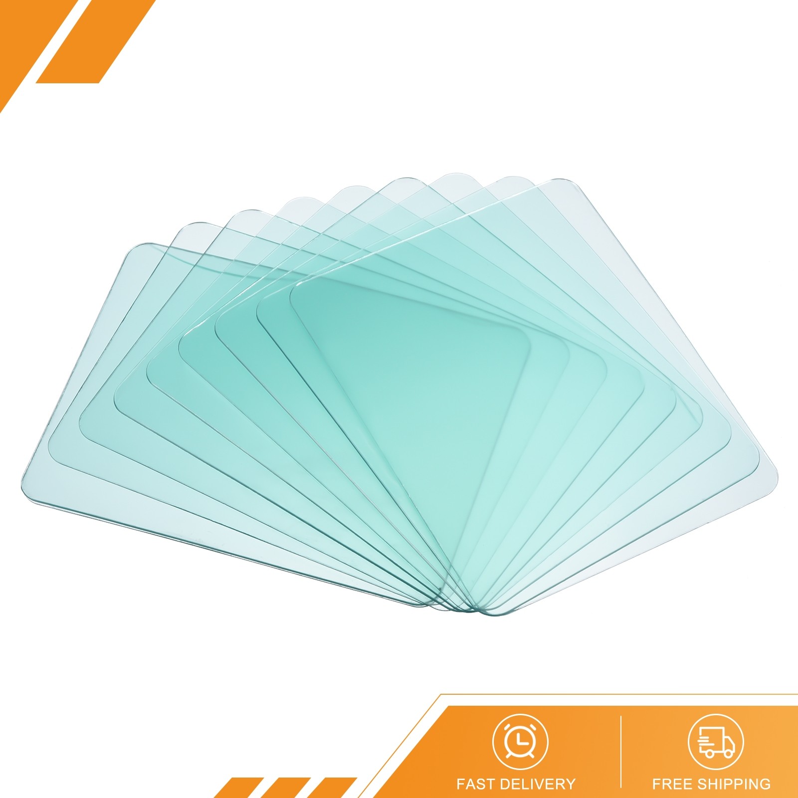 20Pcs 4.5×3.5″ Welding Protection Lens Transparent Replacement Round Angle Clear