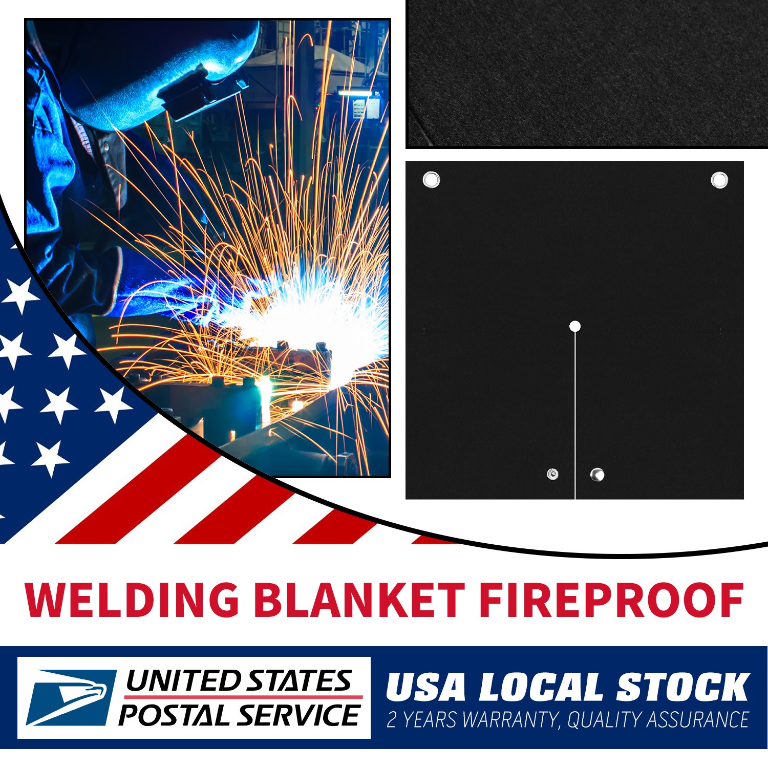 2 Packs Welding Blanket Fireproof – Heat Resistant Solder Blanket Up To 1800°F