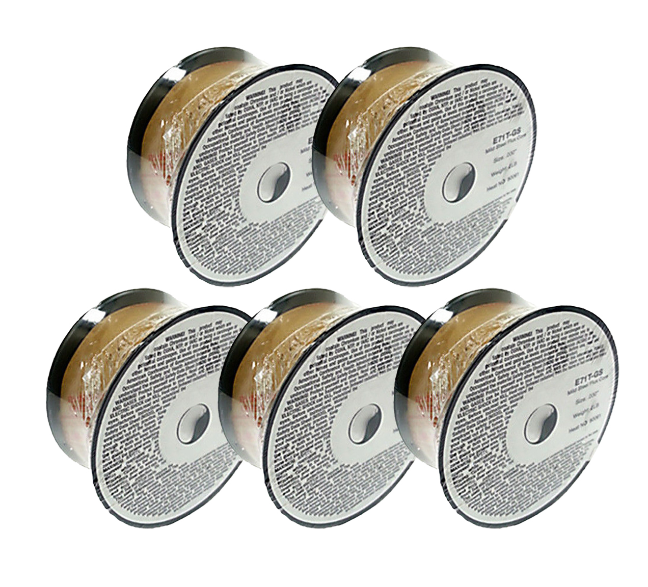 5 x 2lb .030 E71T-GS Flux Cored Gasless Weld Wire 5 Rolls