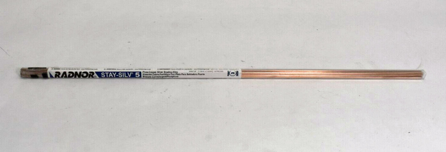 Radnor .050″ X 1/8″x20″ BCuP-3 Stay-Silv 5 Flat Brazing Alloy Filler Metal 13 Pc