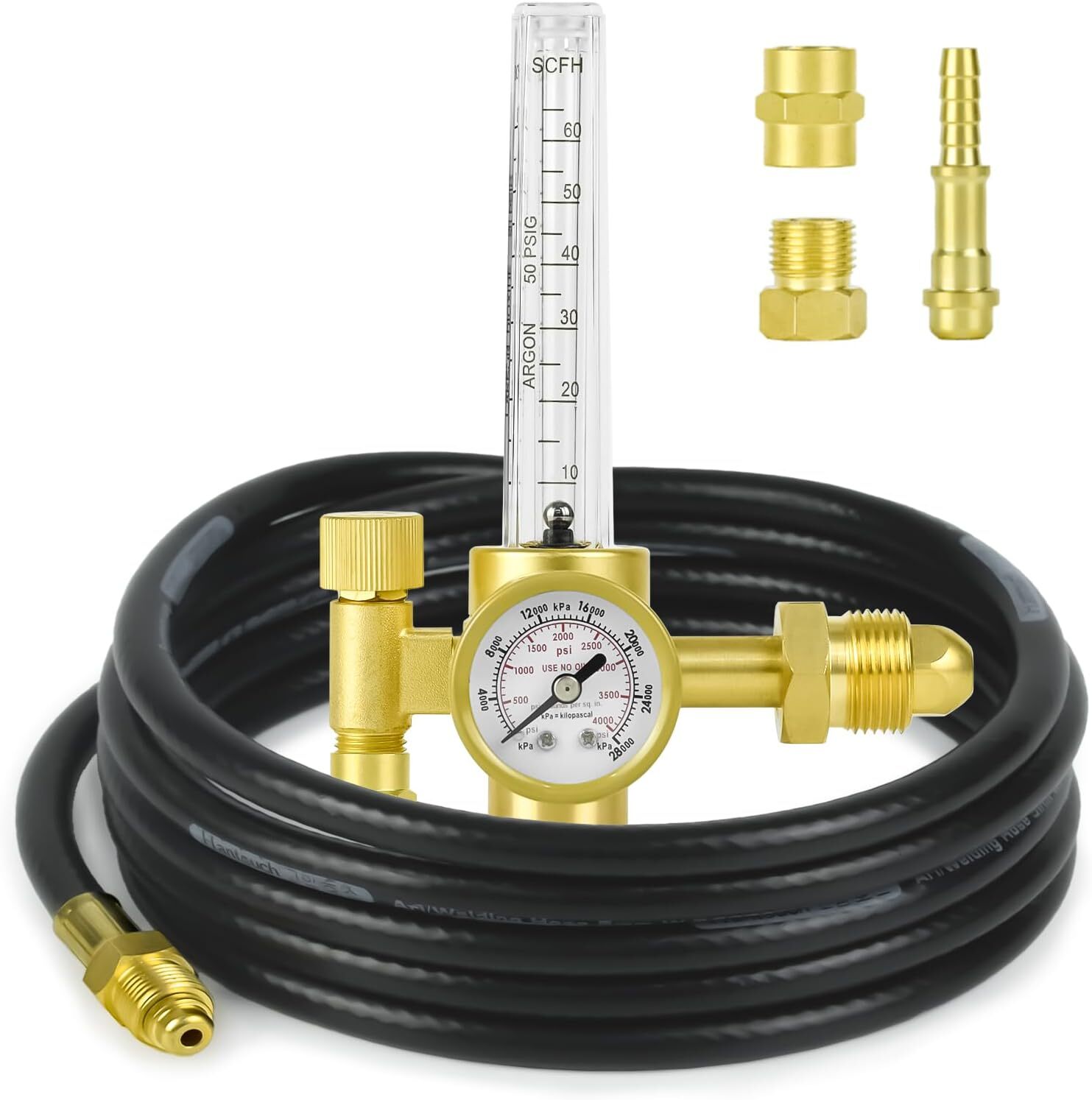 CGA580 Argon CO2 Regulator Gauge Flow Meter for Mig Tig Lincoln Welding Miller