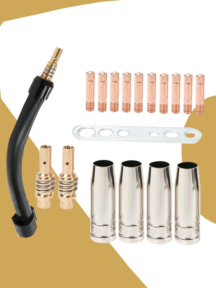 360° Flexible MIG Welding Neck Extension M6 Contact Tip Nozzle Kit 0.035″