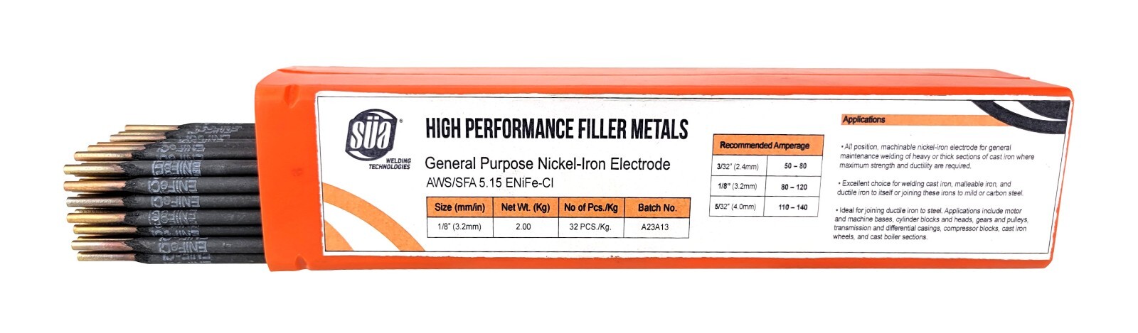 SÜA® – ENiFeCl – 55% Nickel/Cast Iron Welding Electrode