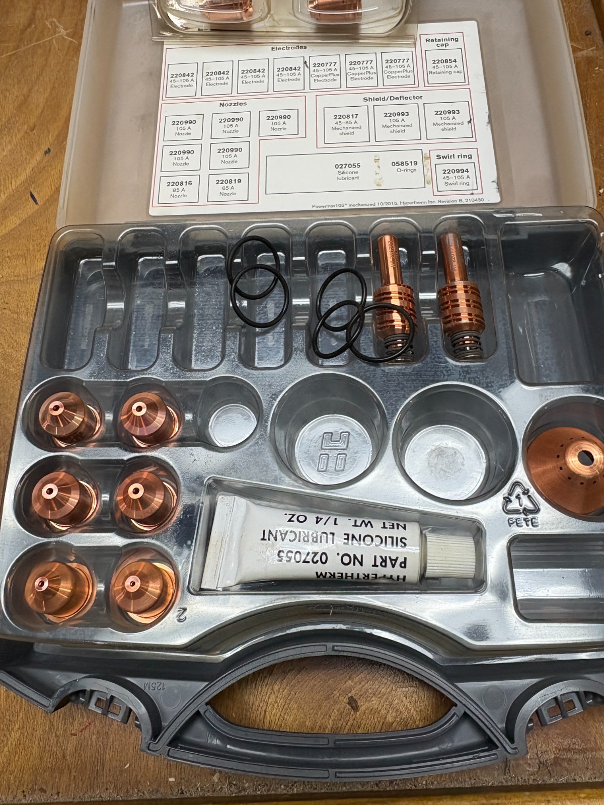 NEW/OPEN Box Hypertherm Powermax 105 851472 Kit and 220991 (3 Nozzles)