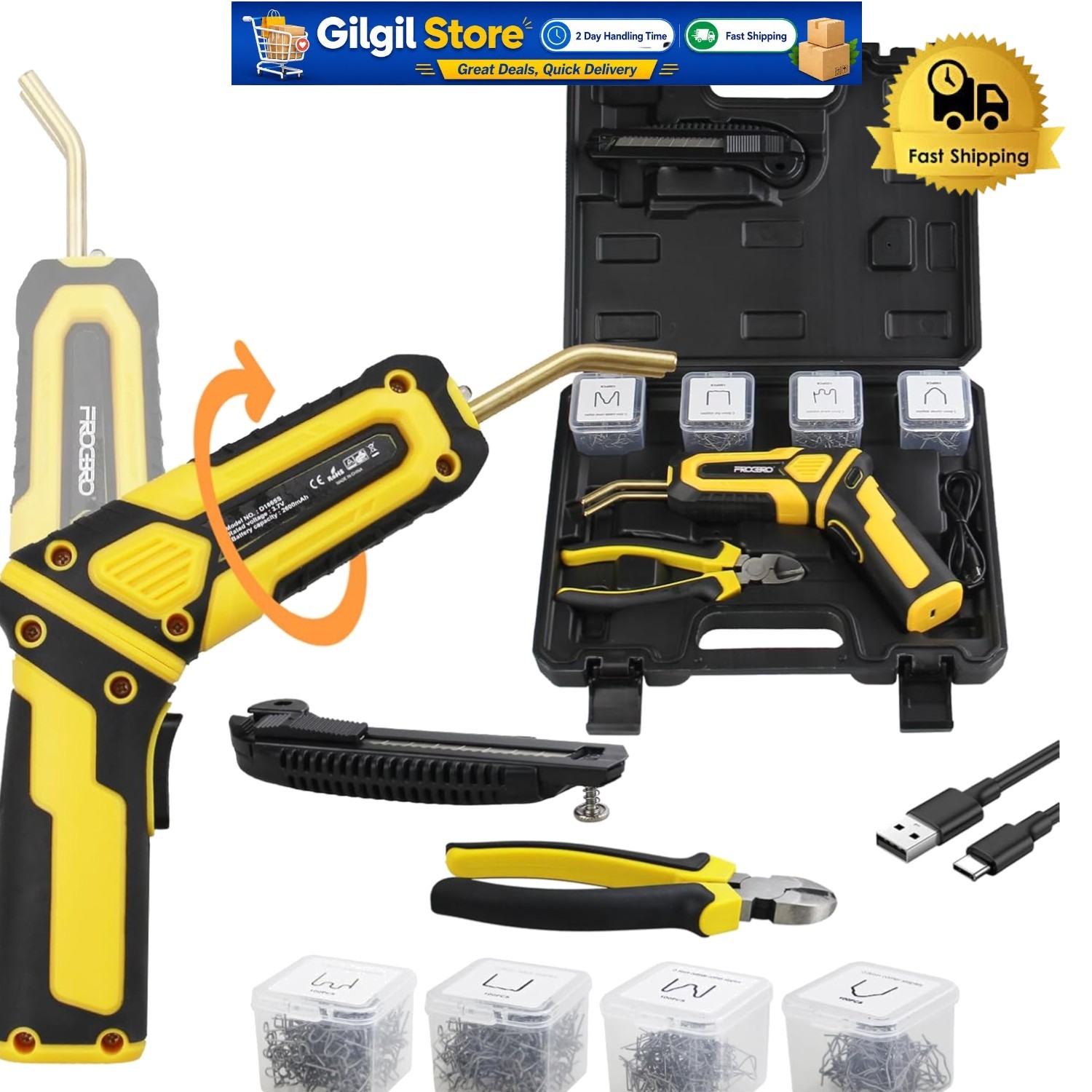 Efficient 2600mAh Plastic Welding Tool – Quick Repairs for Multiple Applications