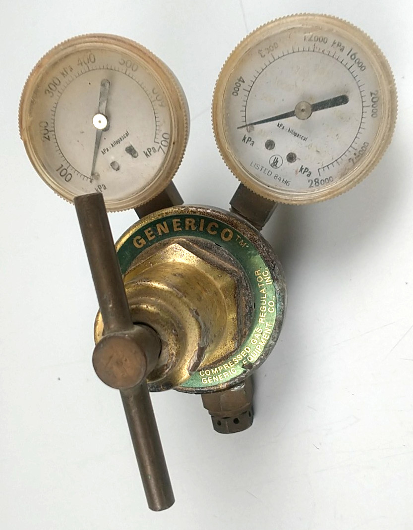 Generico Compressed Gas Regulator Oxygen Welding Gauge F1328