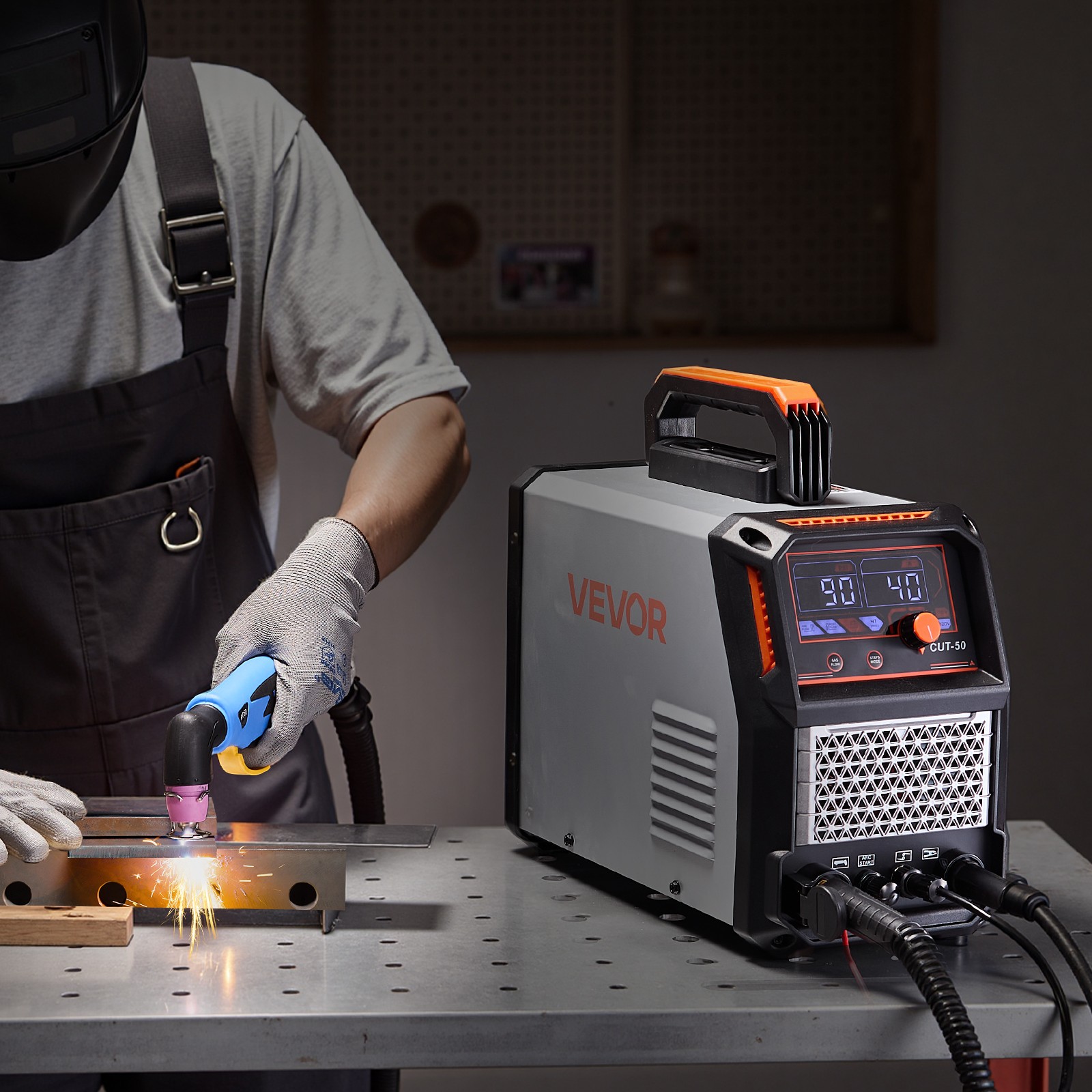 VEVOR Plasma Cutter 50A Non-Touch Pilot Arc Plasma Cutting Machine 110V/220V